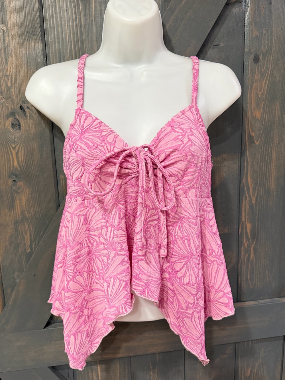CIDER Going Out Tank Tops for Women Floral Sleeveless Ruffle Flowy Top XS Y2K